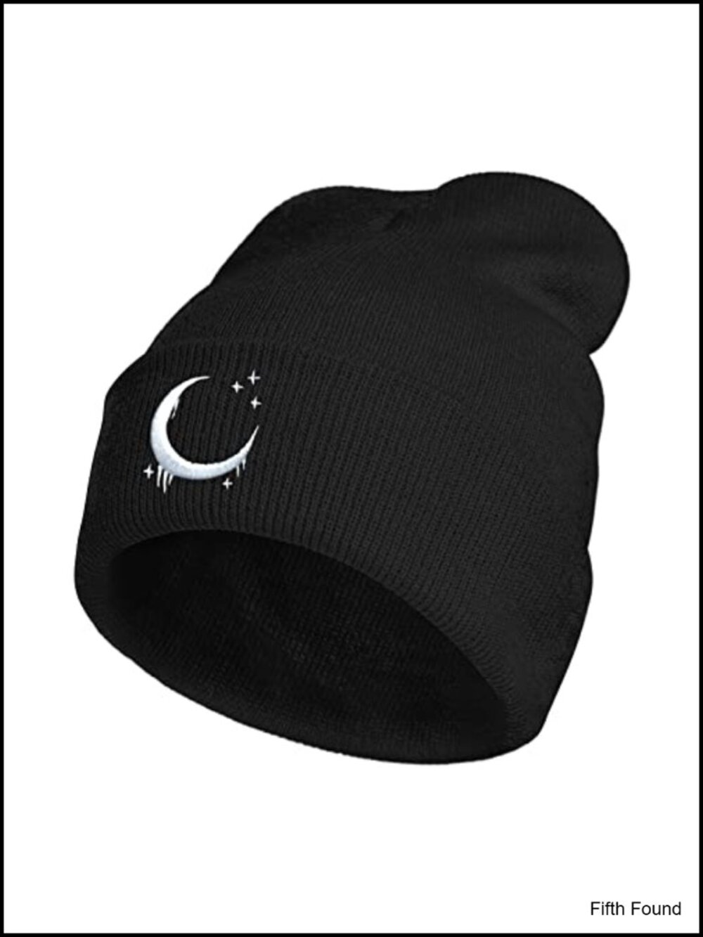 Embroidered Goth Beanie Knit Hat for Men Women Winter Warm Skull Cap